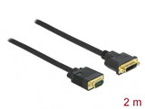 DeLOCK 86757 videokabel adapter 2 m DVI-A VGA (D-Sub) Sort