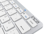 Inca IBK-569BT tastatur Hjem Bluetooth Metallic, Sølv