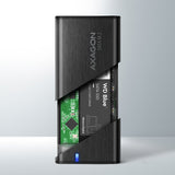 Axagon EEM2-SBC externes Gehäuse für M.2 SSDs USB-C 3.2 Gen 2 - schwarz SSD kabinet Sort