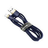 Baseus CALKLF-BV3 kabel til mobiltelefon Blå, Guld 1 m USB A Lightning