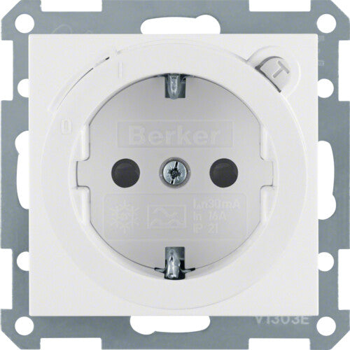 Berker 47088989 stikkontakt Type F Hvid