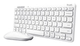Trust Lyra tastatur Mus inkluderet Kontor RF trådløs + Bluetooth QWERTZ Tysk Hvid