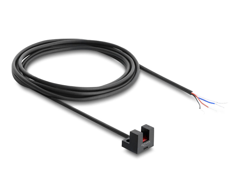 DeLOCK 91867 fotoelektrisk sensor Sort Polykarbonat (PC), Acrylonitrilbutadienstyren