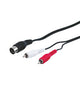 Goobay AVK 114-150 1.5m lydkabel 1,5 m DIN (5-pin) 2 x RCA Sort