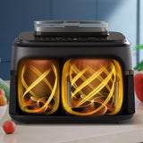 Philips 5000 series NA551/00 frituregryde Dobbelt 9 L Enkeltstående 2750 W Varmluftsteger Sort, Sølv