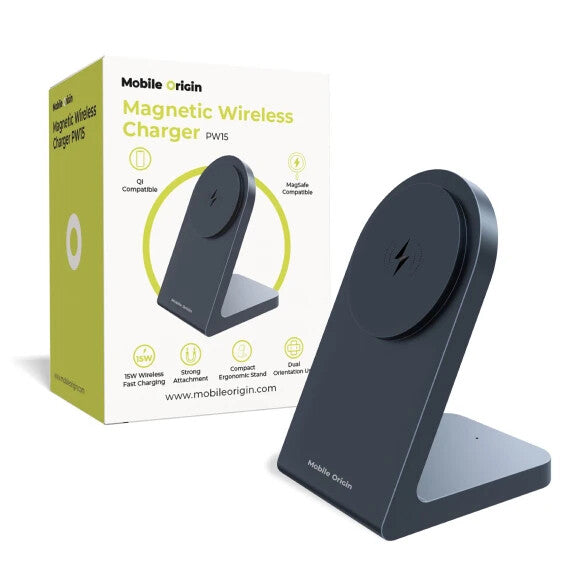 Mobile Origin MO-MWCH-PW15 oplader til mobil enhed Smartphone Sort USB Trådløs opladning Hurtig opladning Indendørs