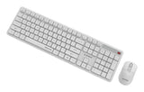 Gembird KBS-WMS-01-W tastatur Mus inkluderet Kontor RF trådløst QWERTY US International Hvid
