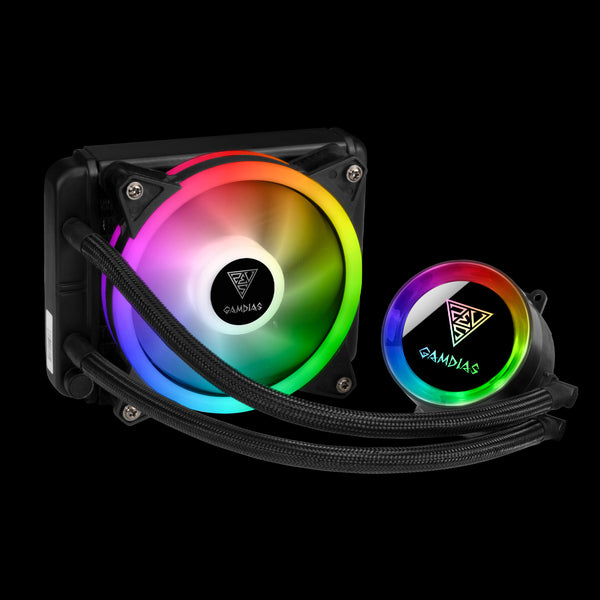 GAMDIAS Chione E2-120 Lite 2 Processor Alt-i-en væskekøler 12 cm Sort 1 stk