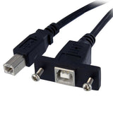 StarTech.com USBPNLBFBM3 USB-kabel USB 2.0 0,91 m USB B 0,48 Gbit/sek. Sort