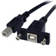StarTech.com USBPNLBFBM3 USB-kabel USB 2.0 0,91 m USB B 0,48 Gbit/sek. Sort
