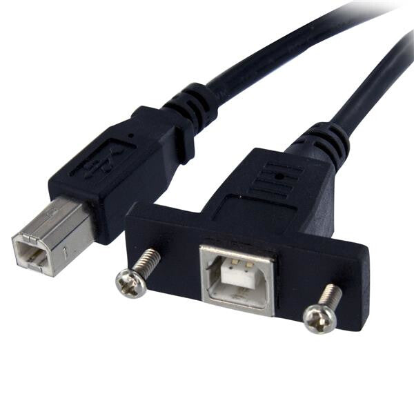 StarTech.com USBPNLBFBM3 USB-kabel USB 2.0 0,91 m USB B 0,48 Gbit/sek. Sort