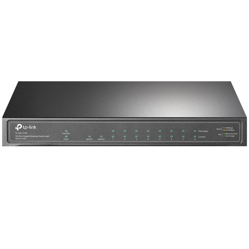TP-Link TL-SG1210P netværksswitch Ikke administreret Gigabit Ethernet (10/100/1000) Strøm over Ethernet (PoE) Grå