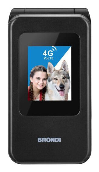 Brondi 10281080 mobiltelefon 7,11 cm (2.8") Sort, Metallic Feature telefon