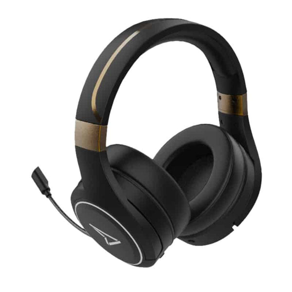 Lexip Metaltech Headset Kabel & trådløs Spil Sort, Guld