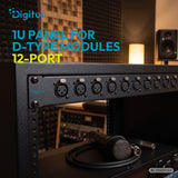 Digitus 1U rack panel for 12 x D-Type modules Tilkoblingspanel