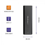 Qoltec 50312 drevkabinet SSD kabinet Sort M.2