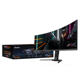 GIGABYTE AORUS CO49DQ computerskærm 124,5 cm (49") 5120 x 1440 pixel Dual QHD OLED Sort