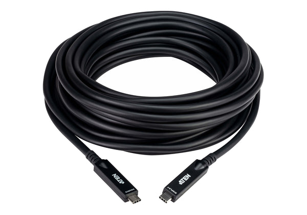 ATEN UE3410F USB-kabel 10 m USB C 10 Gbit/sek. 60 W Sort