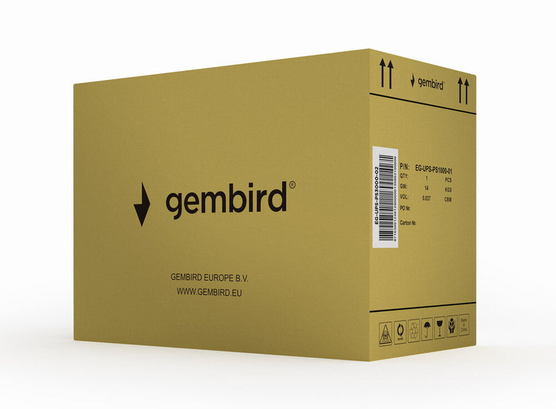 Gembird EG-UPS-PS3000-02 UPS-enhed Interaktivt indgangsstik 3 kVA 2400 W 6 AC stikkontakt(er)