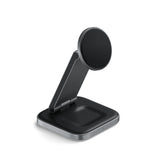 Satechi ST-Q31FM-EA oplader til mobil enhed Hovedtelefoner, Smartphone, SmartWatch Grå, Sort USB Trådløs opladning Indendørs