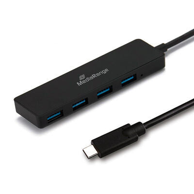 MediaRange MRCS508 interface hub USB 3.2 Gen 1 (3.1 Gen 1) Type-C 5000 Mbit/s Sort