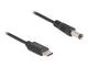 DeLOCK 85397 el-ledning Sort 1 m USB C 5.5 x 2.1 mm