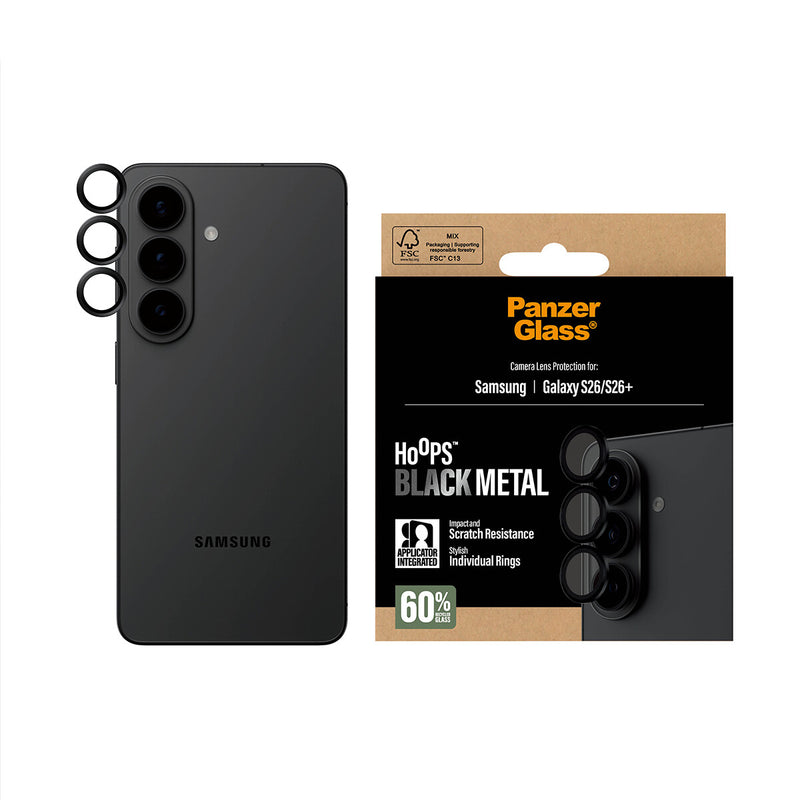 PanzerGlass ® Hoops® Kameralinsebeskytter Sort Samsung Galaxy S26 | S26+