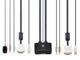 LevelOne KVM-0260 KVM Switch Sort, Grå