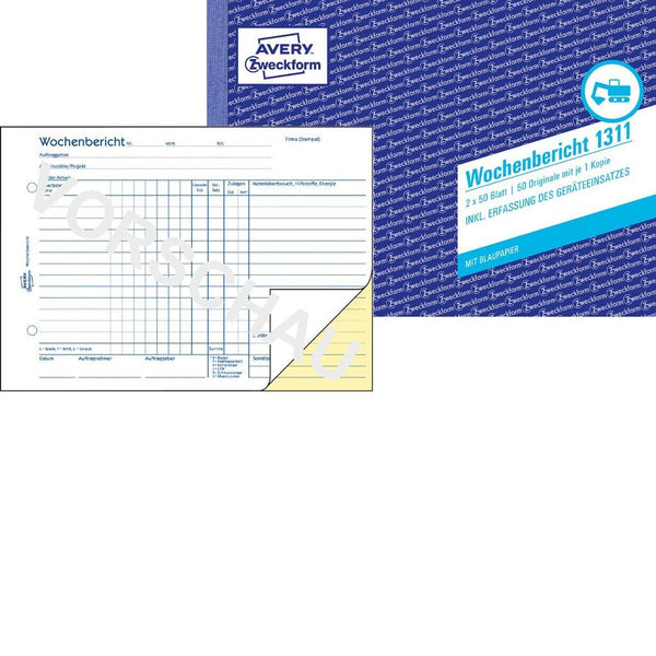 Avery 1311 regnskabsblanket og -bog A5 50 Sider