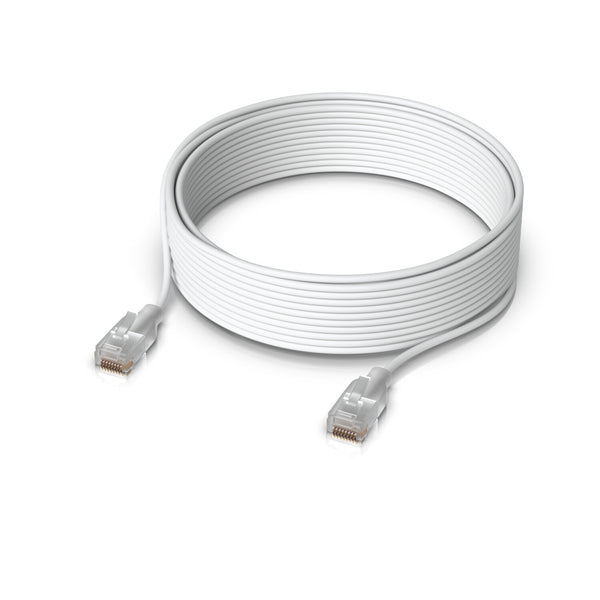 Ubiquiti UACC-Cable-Patch-EL-12M-W netværkskabel Gennemsigtig, Hvid Cat6