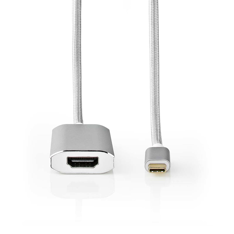 Nedis CCTB64680AL20 videokabel adapter 2 m HDMI Type A (Standard) USB Type-C Sølv