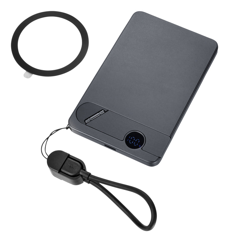 TROIKA POP50 5000 mAh Trådløs opladning Grå, Sort