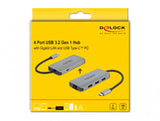 DeLOCK 63252 dockingstation Ledningsført USB 3.2 Gen 1 (3.1 Gen 1) Type-C Grå
