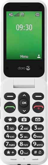 Doro Leva E30 7,11 cm (2.8") 142,7 g Sort, Hvid Feature telefon