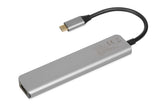 iBox IUH3SL4K interface hub USB Type-C 5000 Mbit/s Sølv
