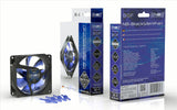 Blacknoise X-1 Computerkabinet Ventilator 8 cm Sort, Blå