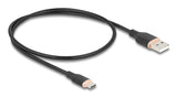 DeLOCK 81225 USB-kabel USB 2.0 0,5 m USB A USB C 0,48 Gbit/sek. Sort