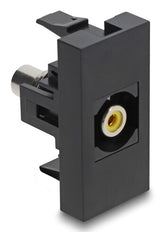 DeLOCK Easy 45 stikkontakt RCA Sort, Gul