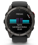 Garmin fēnix 8 Pro 3,56 cm (1.4") AMOLED 51 mm Digital 454 x 454 pixel Berøringsskærm Sort, Grå, Titanium Wi-Fi GPS (satellit)