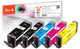 Peach 0F320133 blækpatron 5 stk Sort, Blå, Magenta, Foto sort, Gul