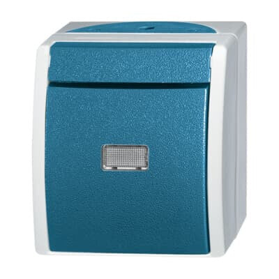 Busch-Jaeger 2621 WGL-53 lyskontakt Termoplast Turkis, Hvid