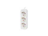 Lanberg PS0-03F-0150-W stikdåse 1,5 m 3 AC stikkontakt(er) Indendørs Hvid