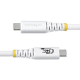 StarTech.com CC2M20GUSB4TPW USB-kabel USB4 Gen 2x2 2 m USB C 20 Gbit/sek. 240 W Hvid
