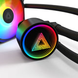 Montech LightFlow ARGB 360 Processor Alt-i-en væskekøler 12 cm Sort 1 stk