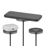 CLUB3D CAC-3027 oplader til mobil enhed Smartphone, Universel Sort DC Trådløs opladning Hurtig opladning Indendørs