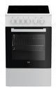 Beko FSS57000GW komfur og ovn Fritstående komfur Elektrisk Keramisk Sort, Hvid