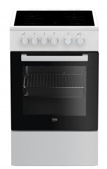 Beko FSS57000GW komfur og ovn Fritstående komfur Elektrisk Keramisk Sort, Hvid