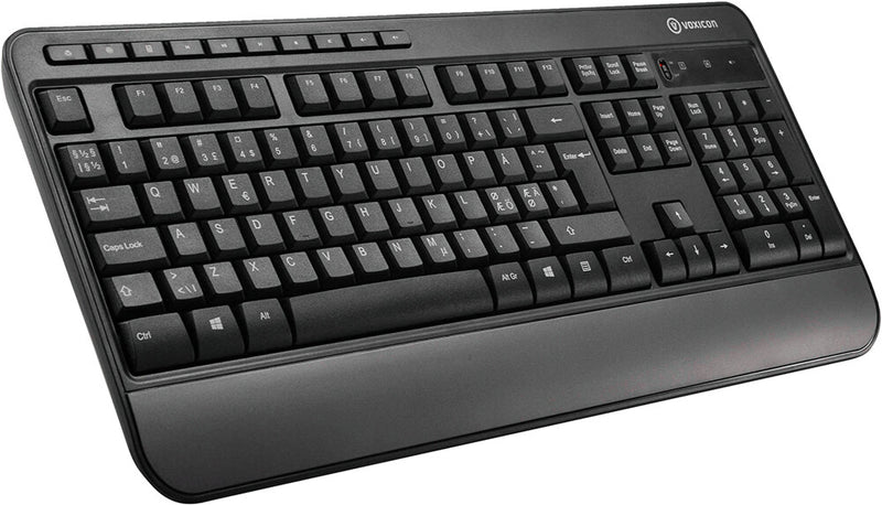 Voxicon DK-295WL tastatur Kontor RF trådløst QWERTY Nordisk Sort