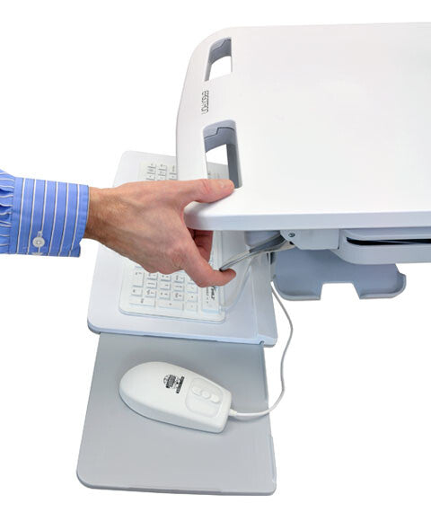 Ergotron StyleView EMR Cart with LCD Pivot Hvid Fladt panel Multimedie kurv
