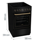 Gorenje GECS5B70CLB Fritstående komfur Elektrisk Keramisk Sort